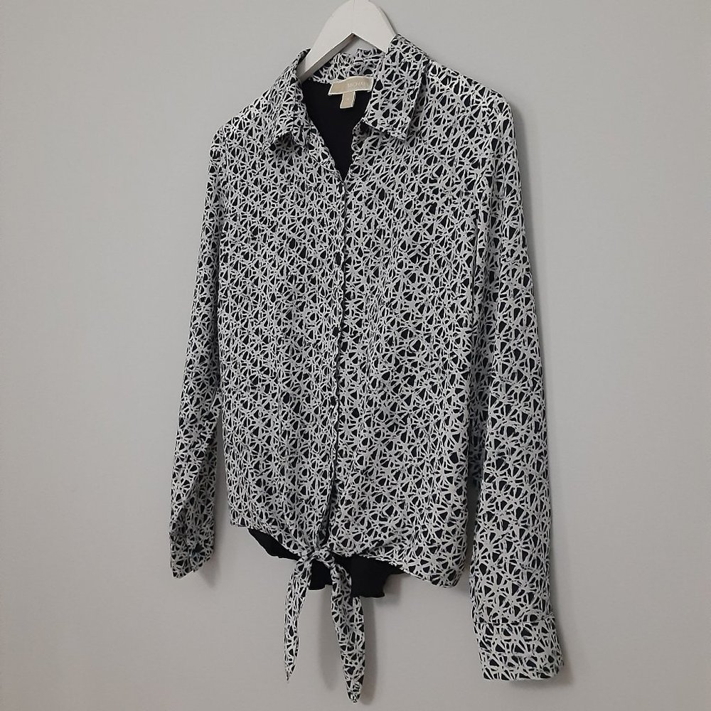 $5 LAST CALL! MICHAEL KORS | Front Tie Button Down Blouse